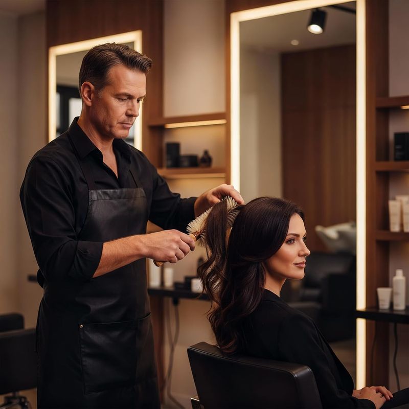 Boar Bristle Round Brush for Blow Drying and Blowout — 2.75 Inch Dual-Fiber Boar and Nylon Barrel with Cork Handle for Volume, Fine to Medium Hair