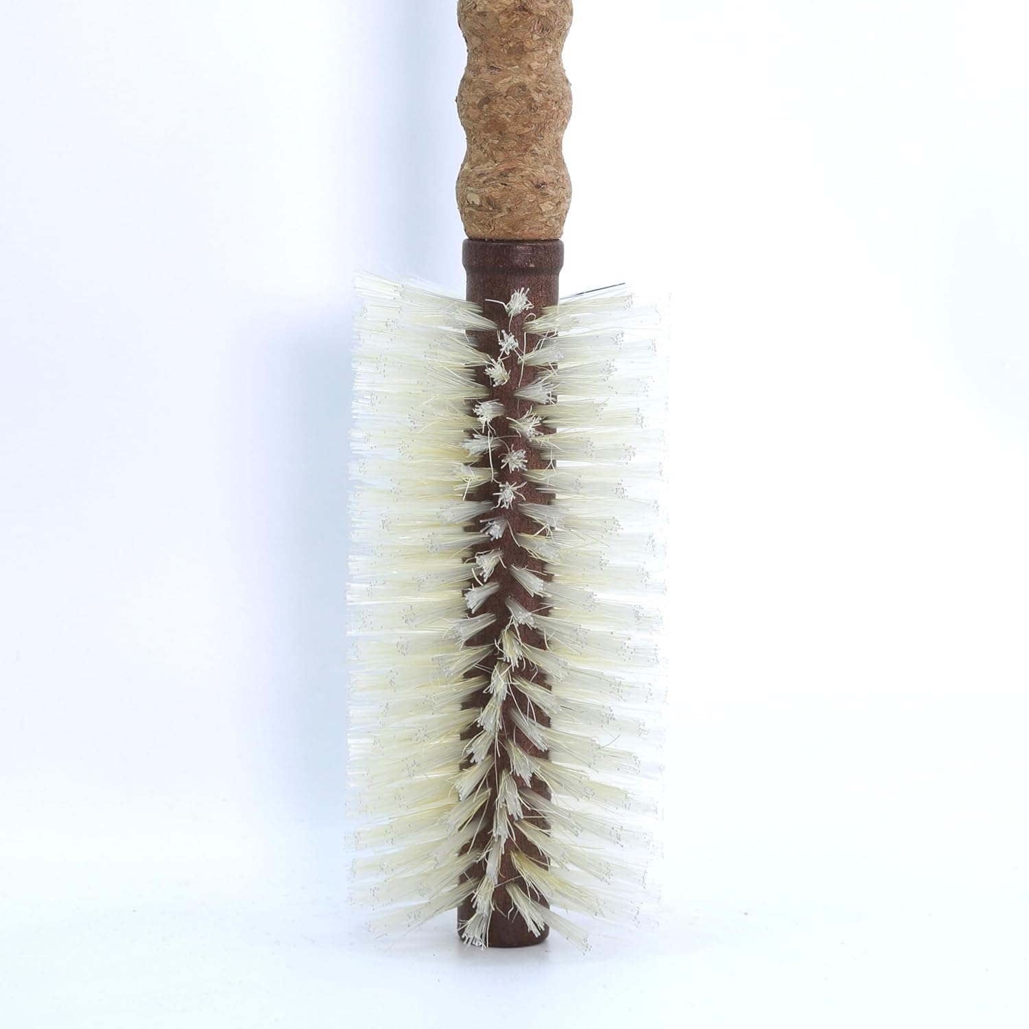 Boar Bristle Round Brush for Blow Drying and Blowout — 2.75 Inch Dual-Fiber Boar and Nylon Barrel with Cork Handle for Volume, Fine to Medium Hair