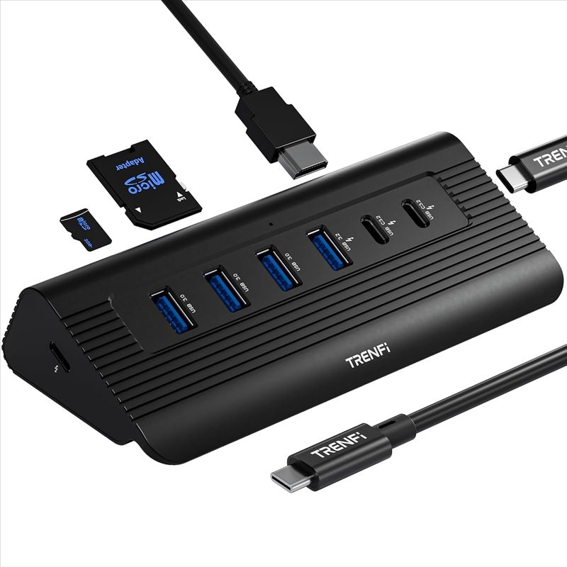 10-in-1 USB-C Hub Black + Thunderbolt 5 Cable