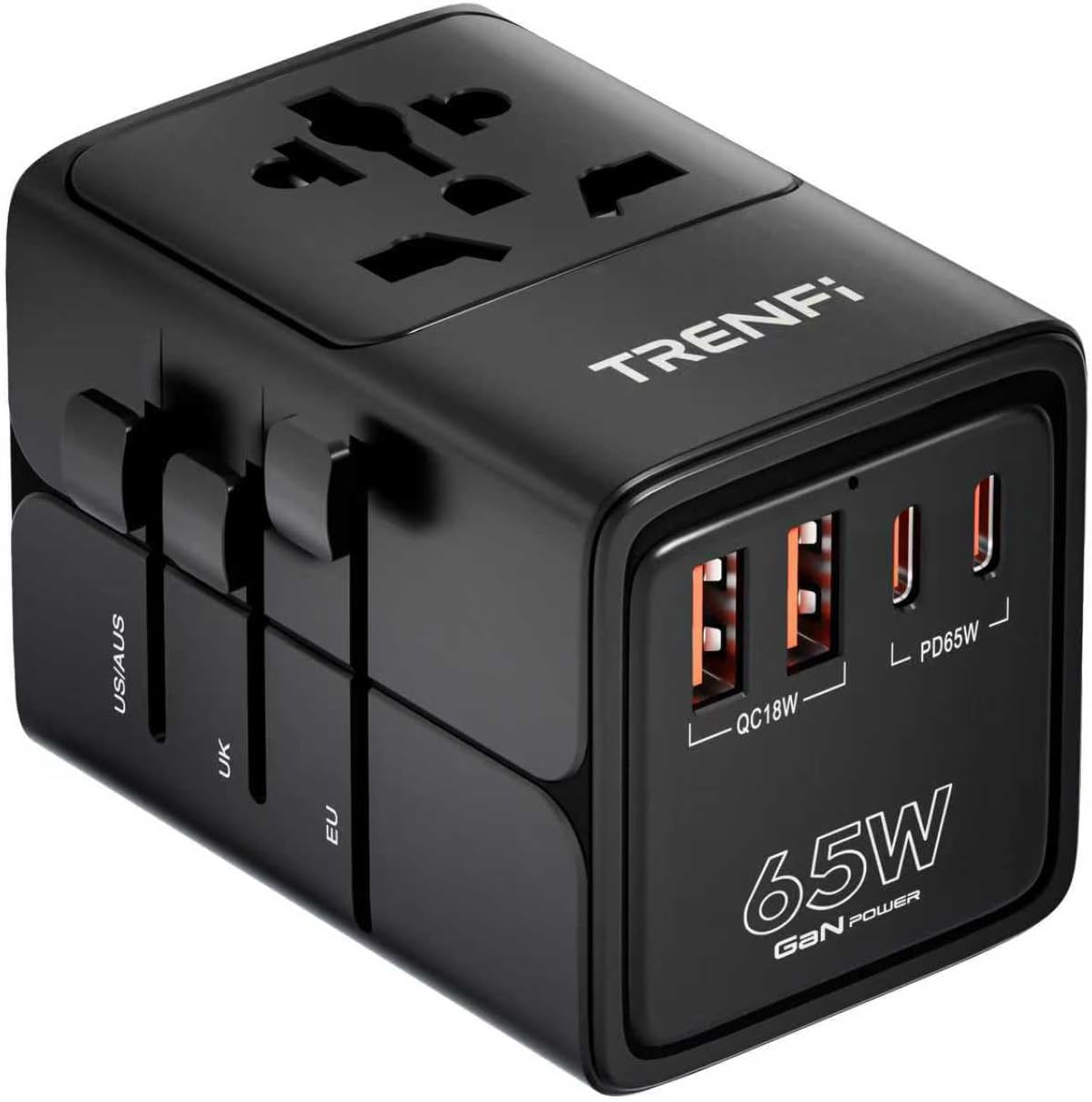 65W GaN+ USB C Compact Universal Travel Adapter